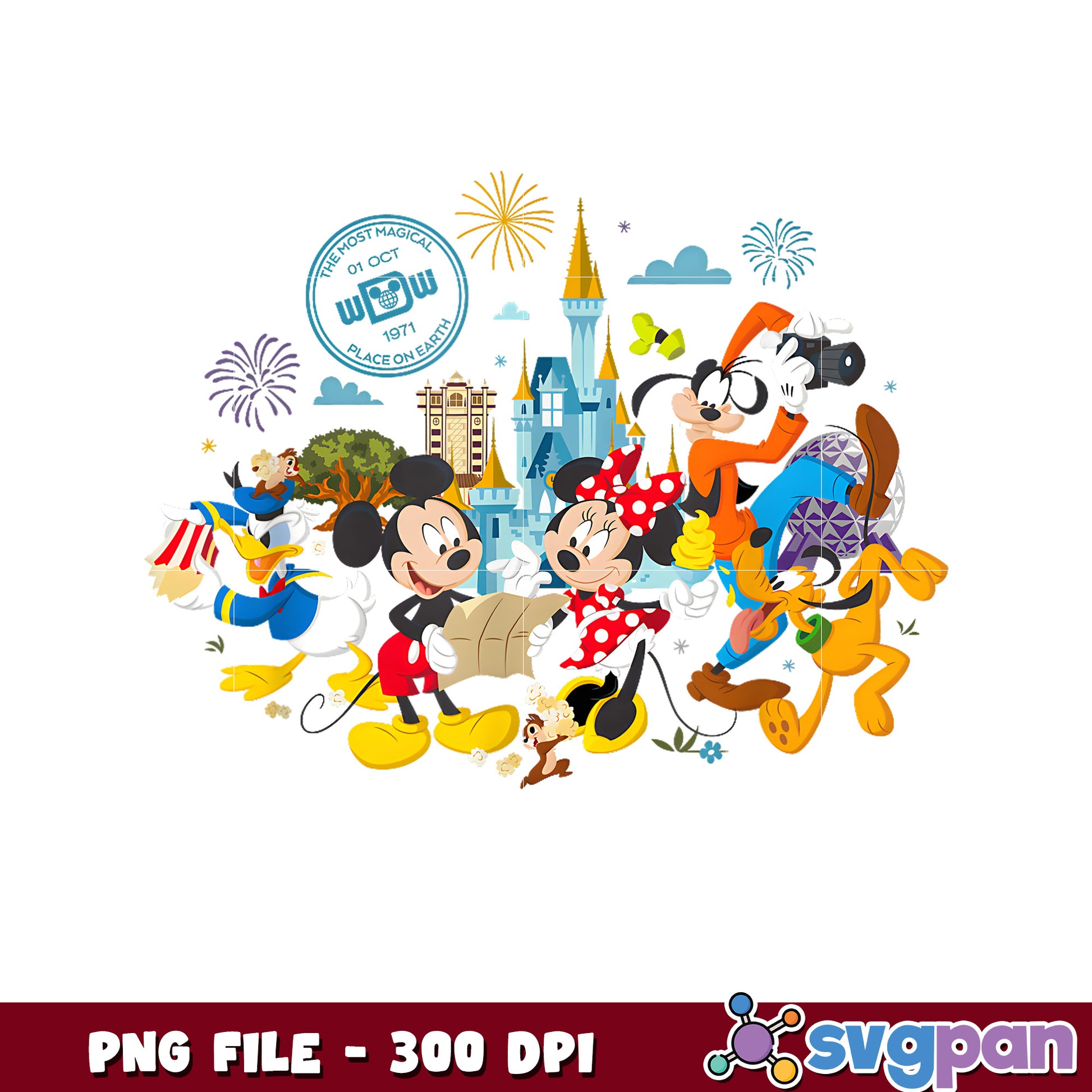 Mickey and friends png, disney characters png, disney cartoon png