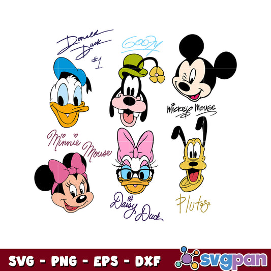 Mickey and friends sign svg, mickey sign svg, mickey and friends svg