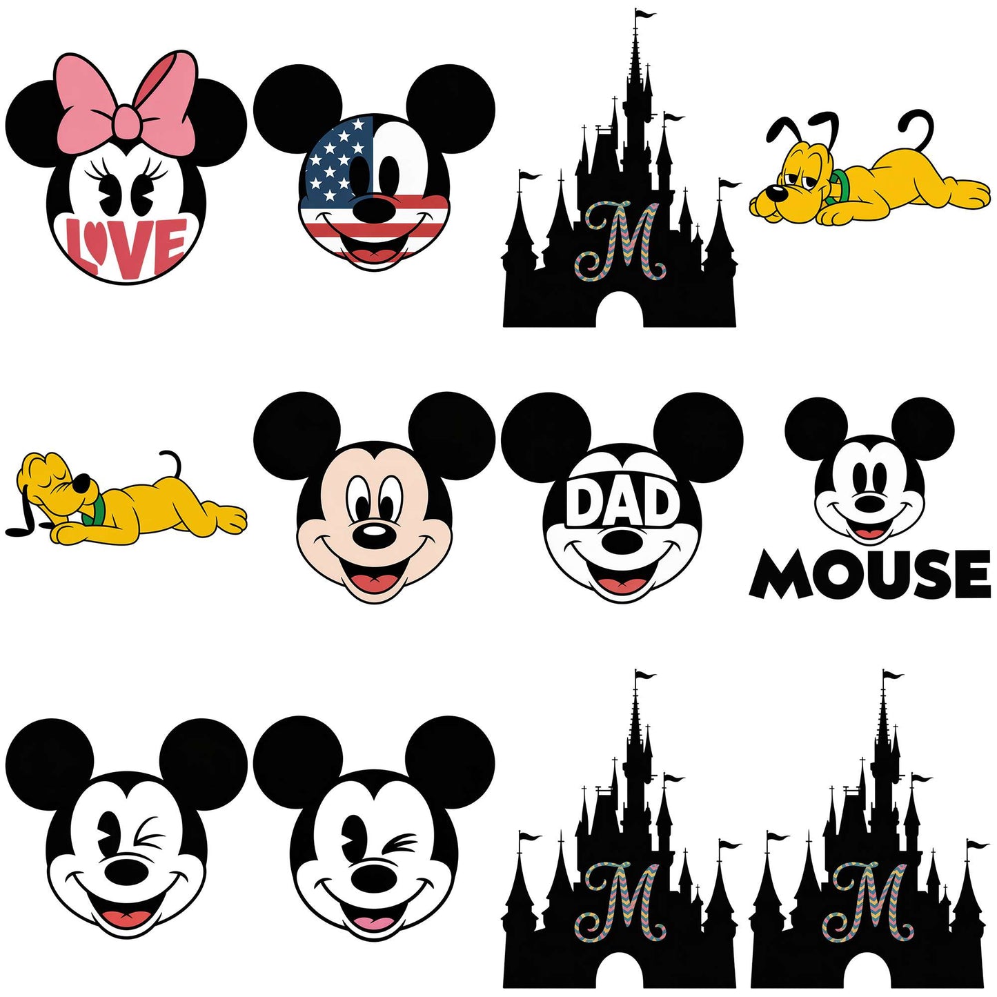 Mickey and hommie png bundle, mickey mouse clubhouse png, mickey mouse png