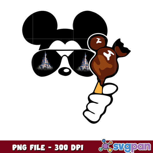 Mickey and ice cream png, disney summer treats png, cute mickey dessert design png