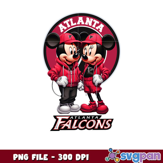 Mickey and minnie atlanta falcons png, disney mickey mouse png, nfl teams logo png