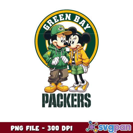 Mickey and minnie green bay packers png, disney mickey mouse png, nfl teams logo png