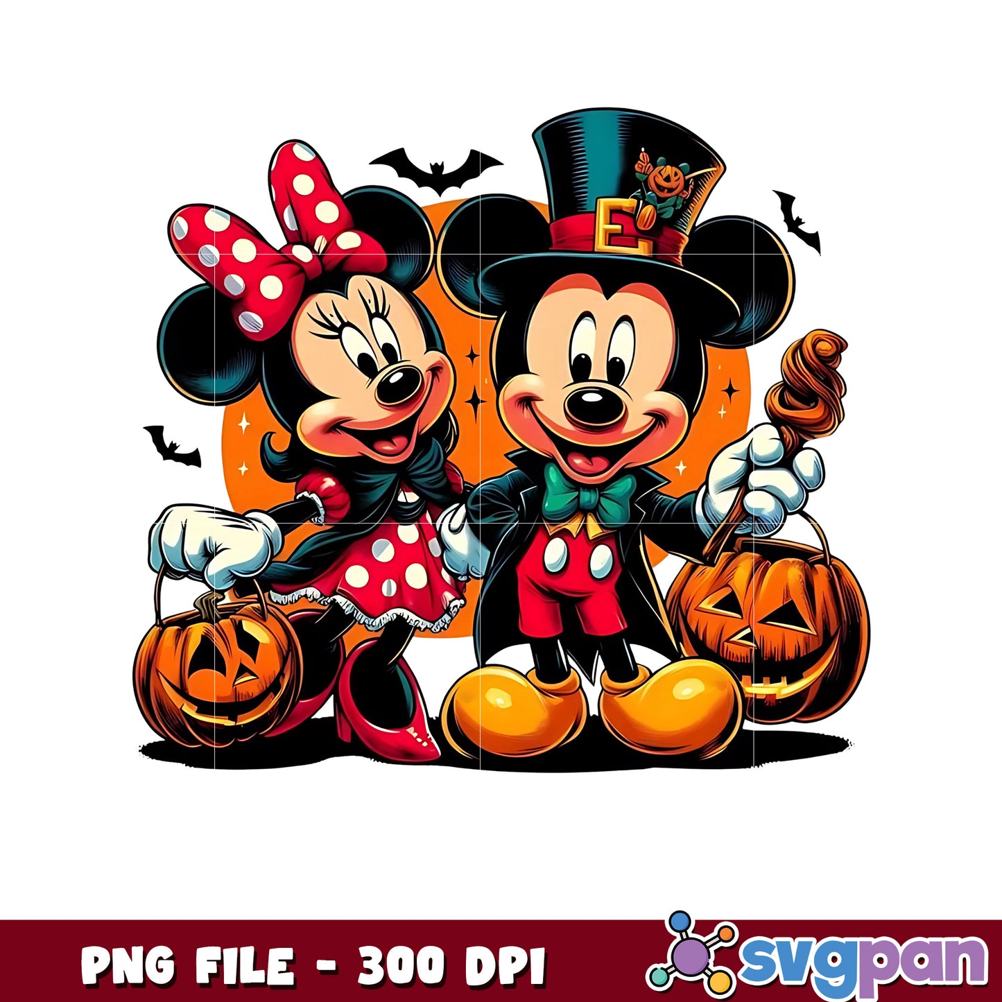 Mickey and minnie halloween png, disney halloween png, halloween time png