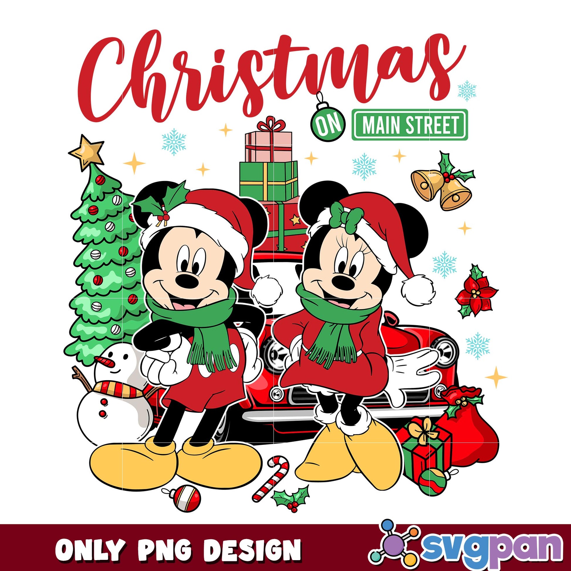 Mickey and minnie hat christmas png