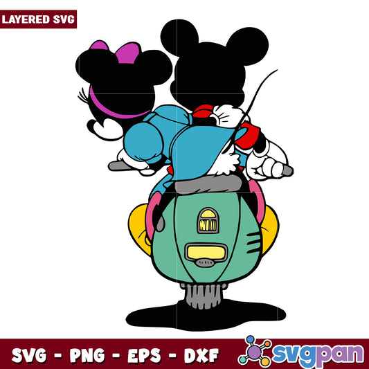 Mickey and minnie in the beach svg, disney characters svg, summer time svg