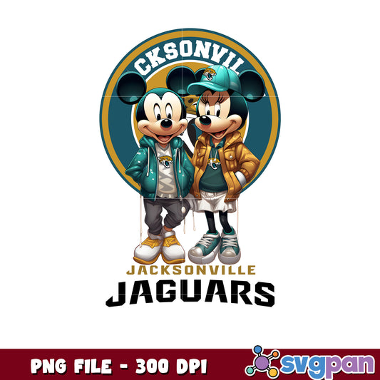 Mickey and minnie jackson ville jaguars png, disney mickey mouse png, nfl teams logo png