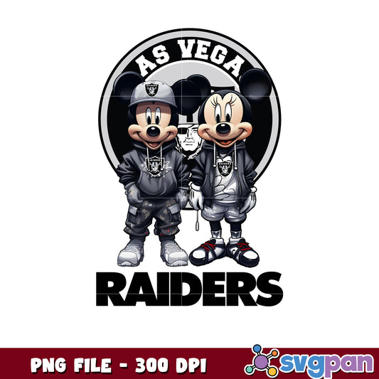 Mickey and minnie las vegas raiders png, disney mickey mouse png, nfl teams logo png