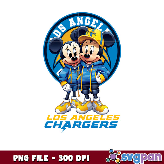 Mickey and minnie los angeles chargers png, disney mickey mouse png, nfl teams logo png