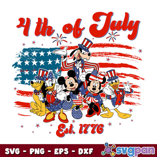 Mickey and minnie merica 4th of july svg