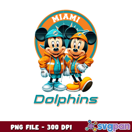 Mickey and minnie miami dolphins png, disney mickey mouse png, nfl teams logo png