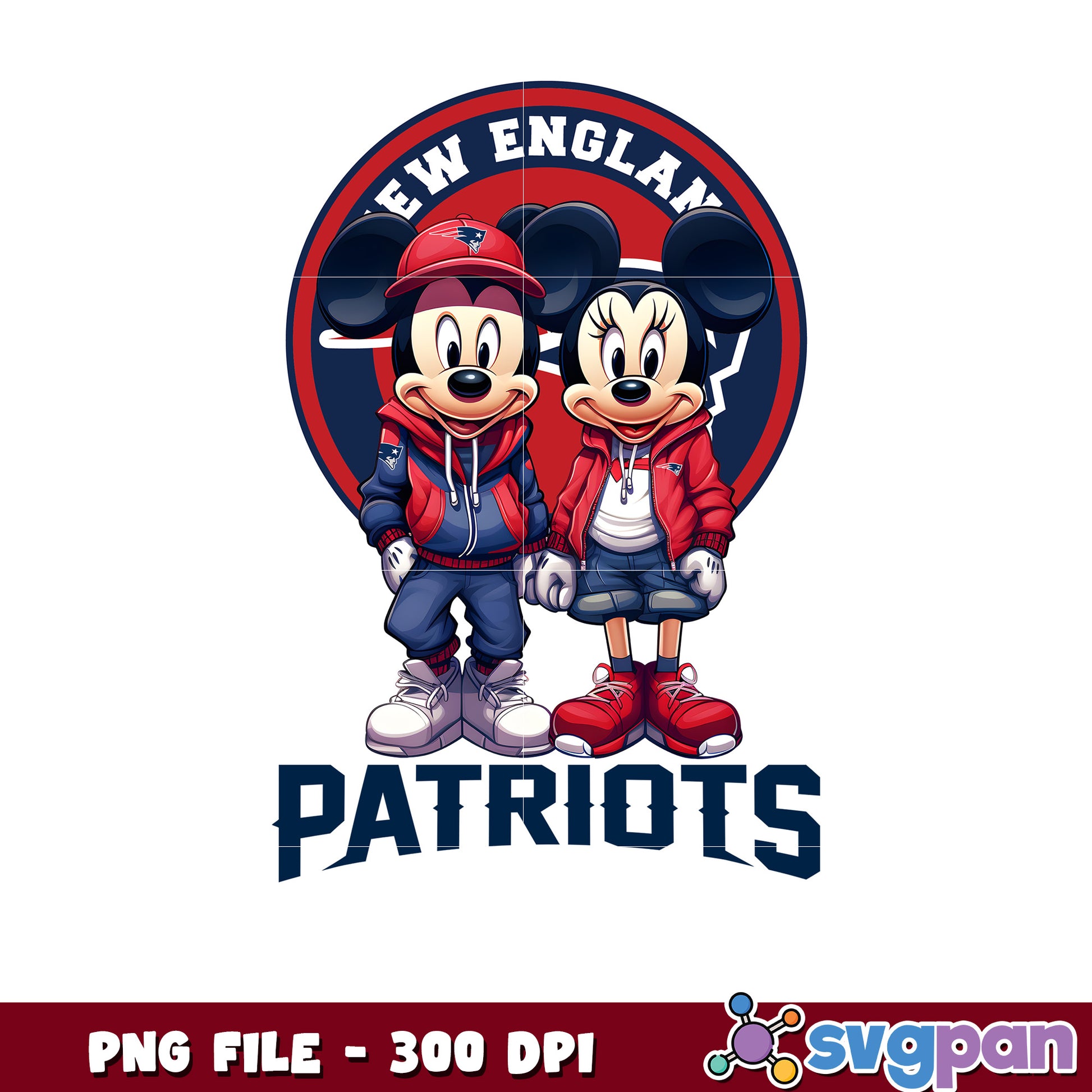 Mickey and minnie new england patriots png, disney mickey mouse png, nfl teams logo png