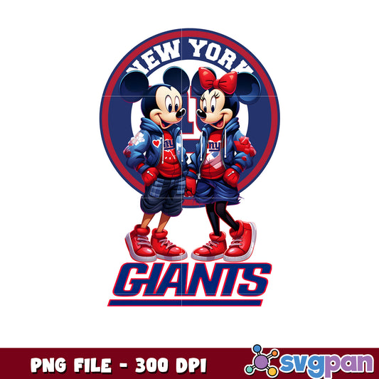 Mickey and minnie new york giants png, disney mickey mouse png, nfl teams logo png