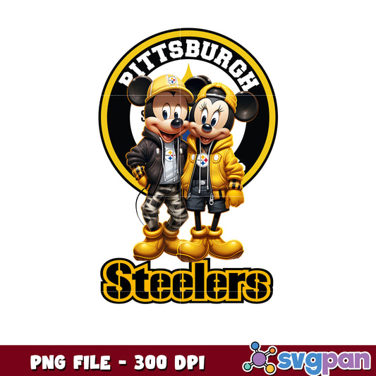 Mickey and minnie pittsburgh steelers png, disney mickey mouse png, nfl teams logo png