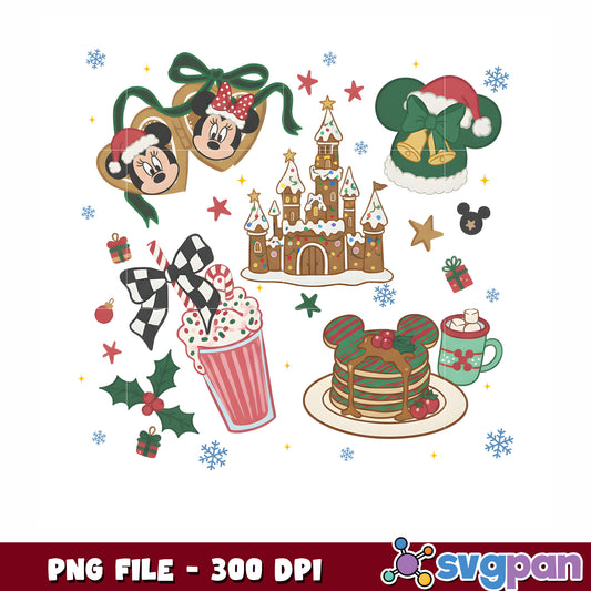 Mickey and minnie png, cartoon png, christmas songs png
