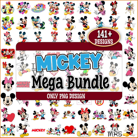 Mickey and minnie png bundle