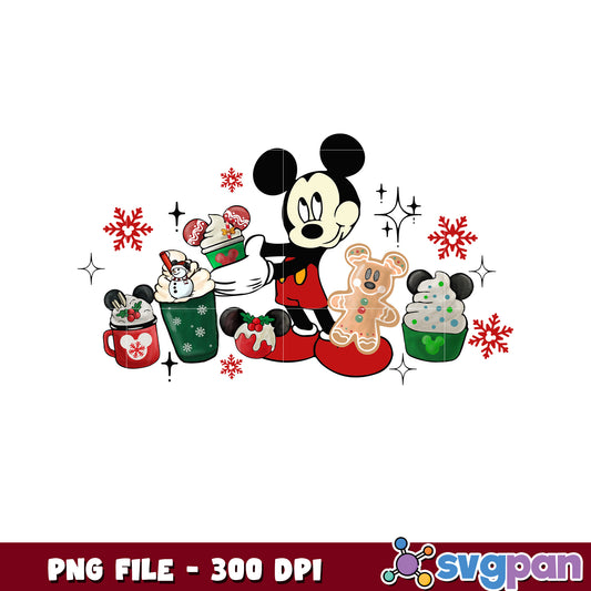 Mickey and snacks png, chistmas stories png, christmas movies png