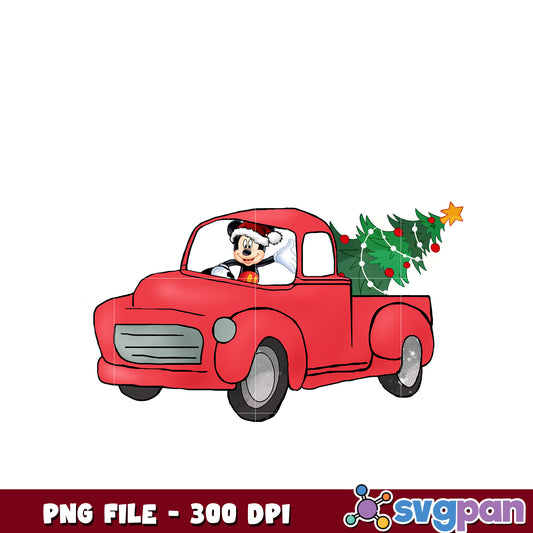 Mickey and truck png, chistmas stories png, christmas movies png