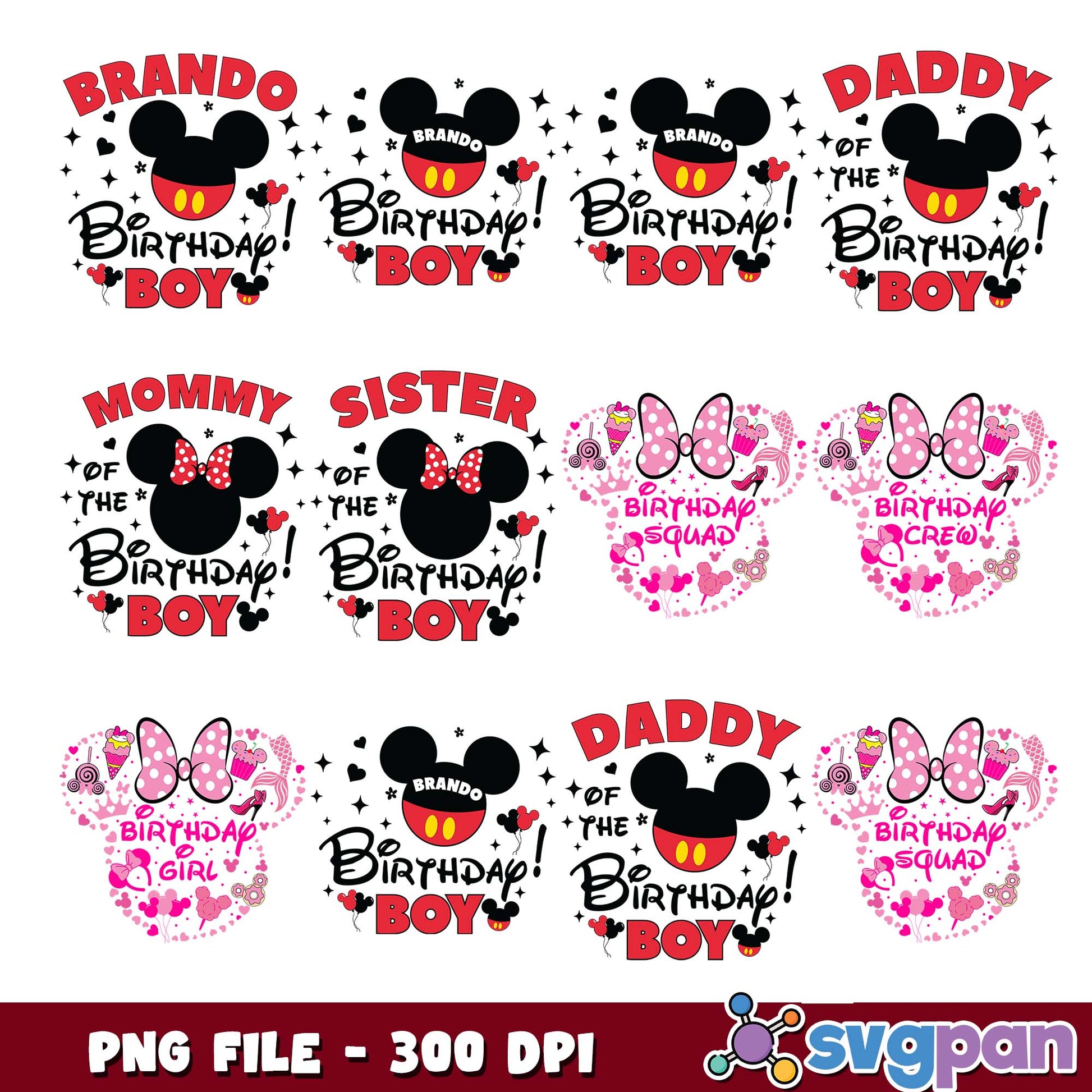 Mickey any of the birthday png bundle