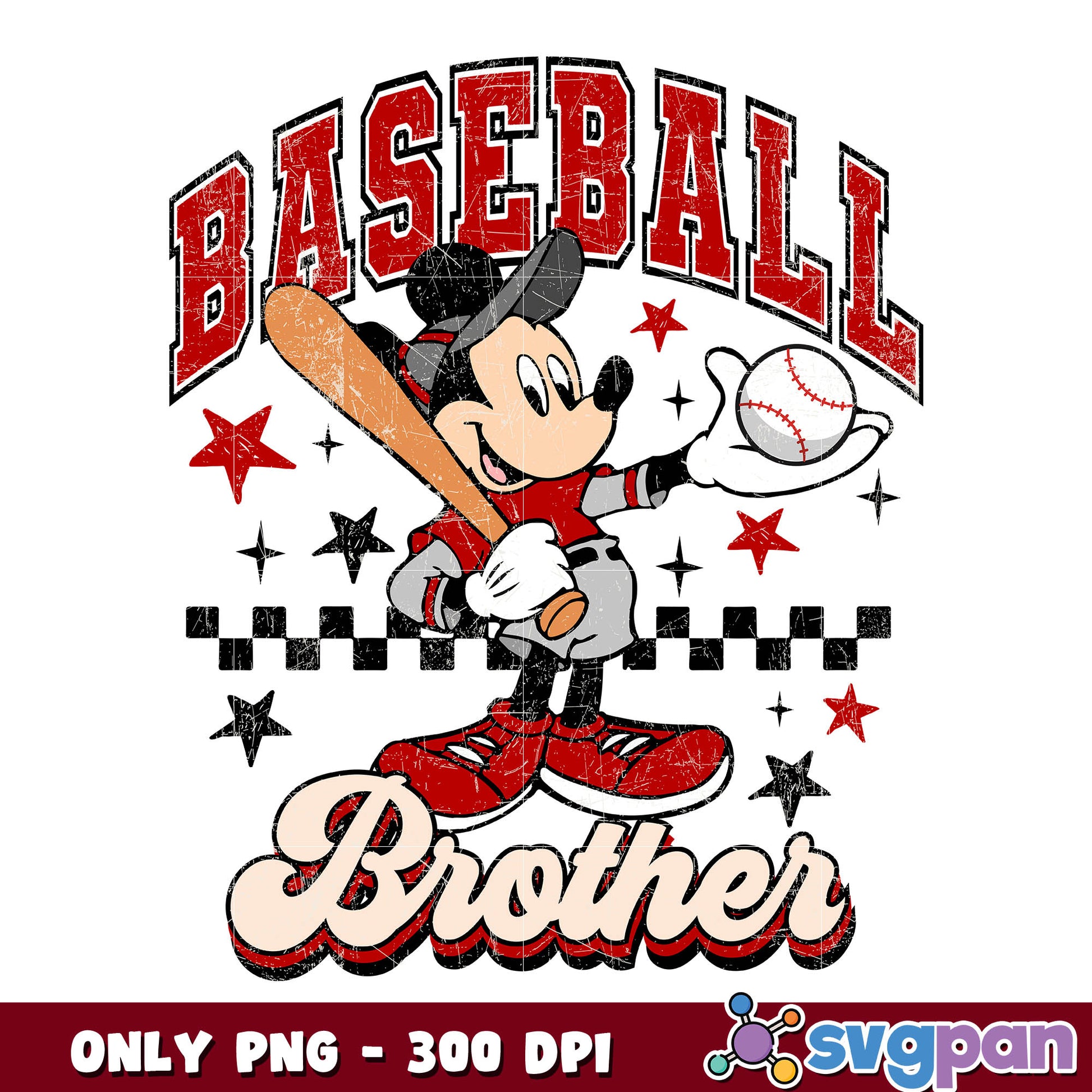 Mickey baseball brother png