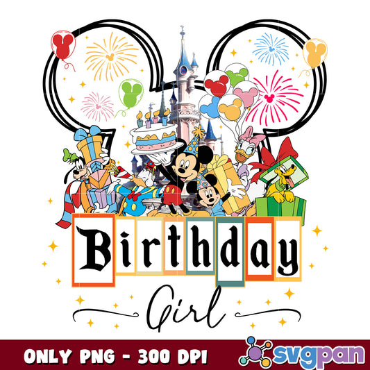 Mickey birthday girl png, mickey mouse birthday png, mickey mouse png