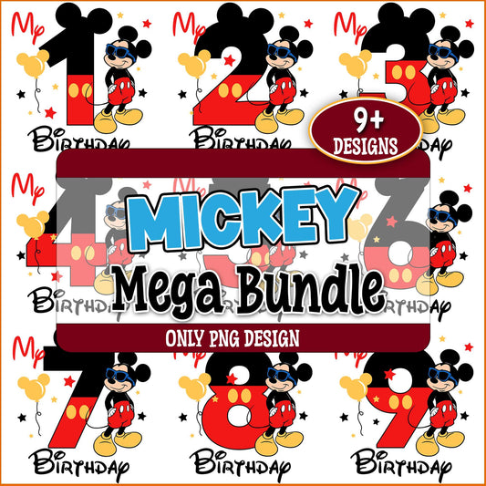 Mickey birthday png bundle