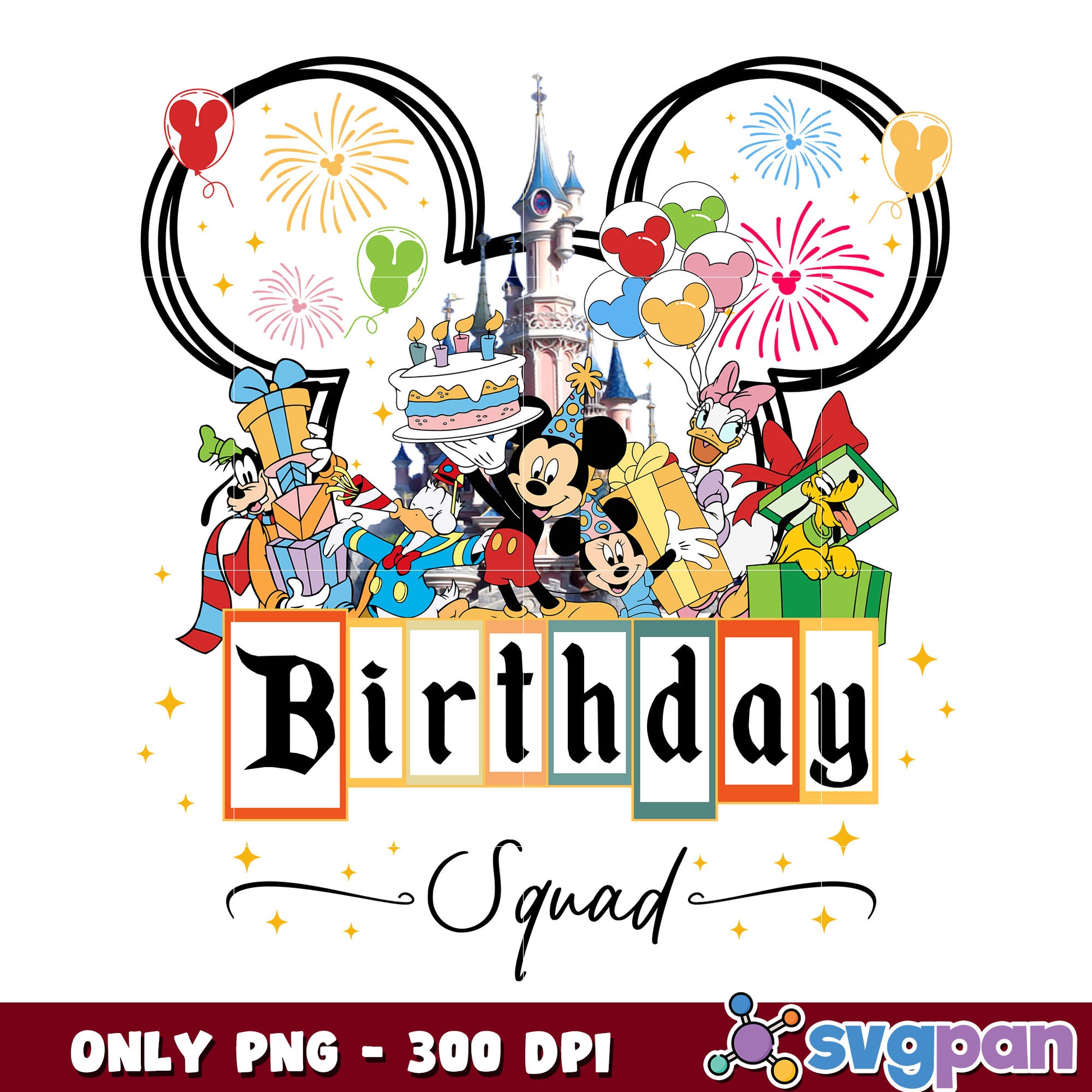 Mickey birthday squad png, mickey mouse birthday png, mickey png