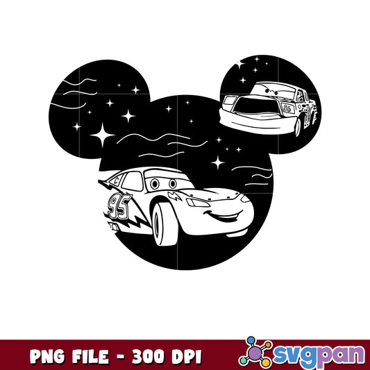 Mickey cars movies png, disney tickets png,  cars movie character png