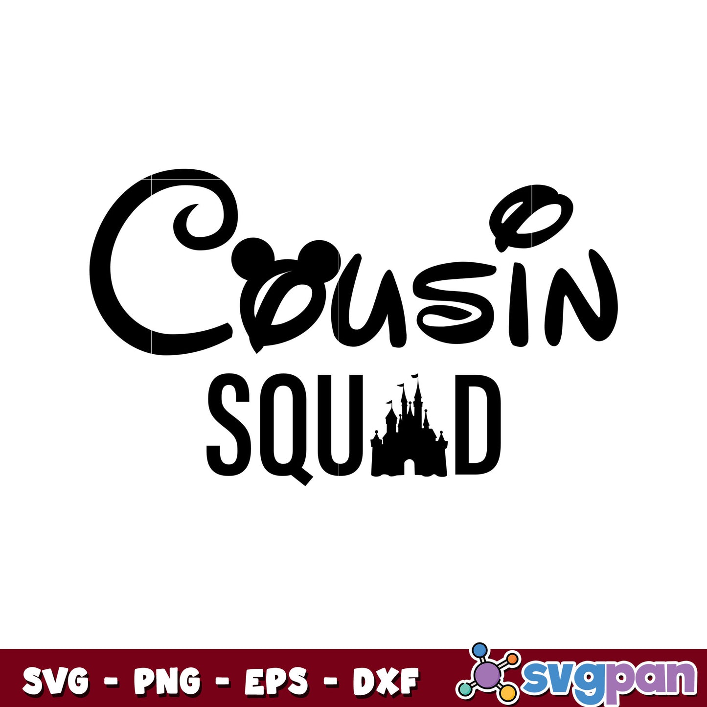 Mickey castle cousin squad svg, cousin squad​ svg, mickey castle svg