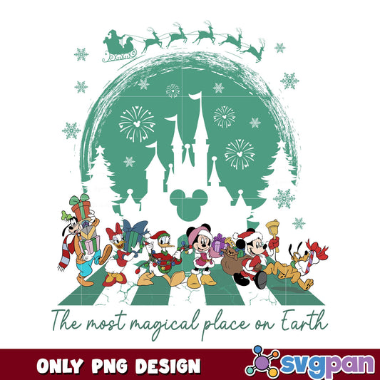 Mickey castle friends christmas png