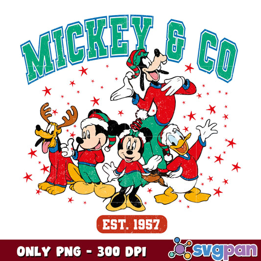 Mickey christmas co est 1957 png