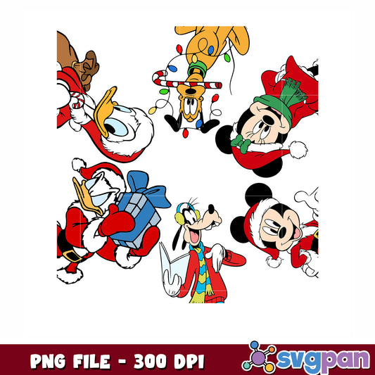 Mickey christmas png, christmnas tree png, christmas season png