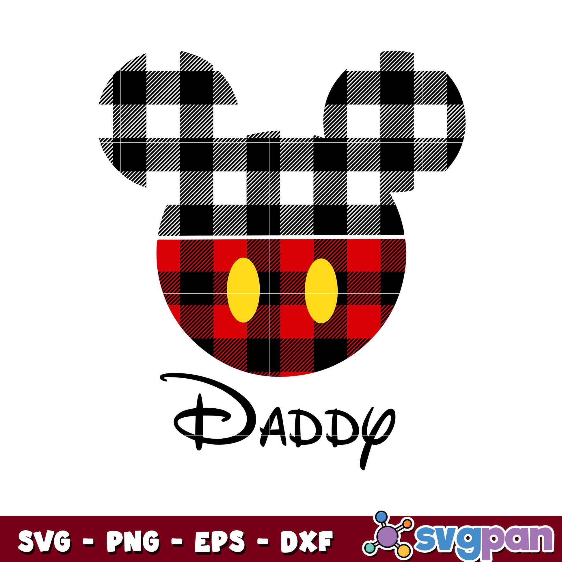 Mickey costume head daddy svg, mickey mouse head svg, disney dad svg