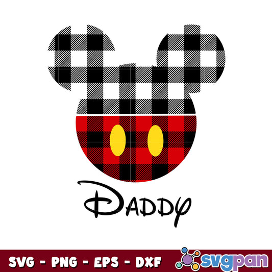 Mickey costume head daddy svg, mickey mouse head svg, disney dad svg