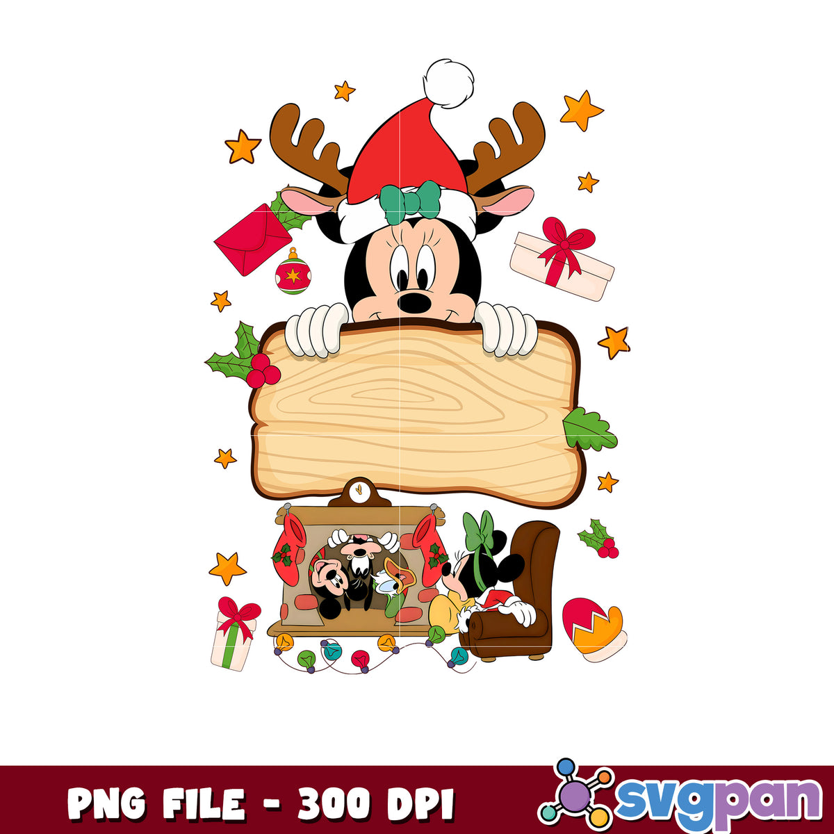 Mickey custom christmas png, chistmas design png, disney cartoon png