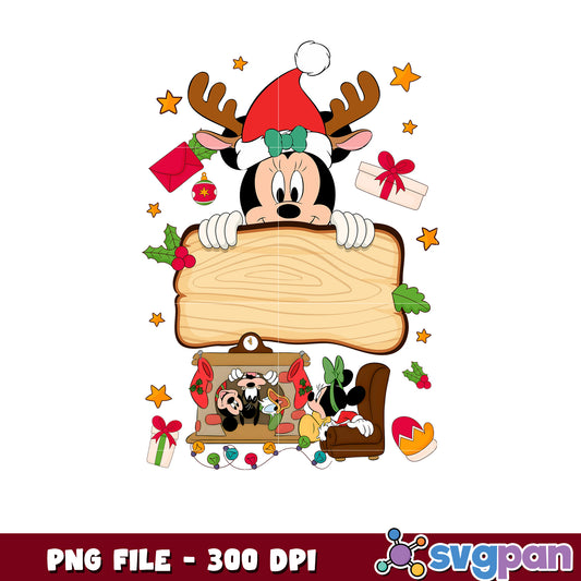 Mickey custom christmas png, chistmas design png, disney cartoon png