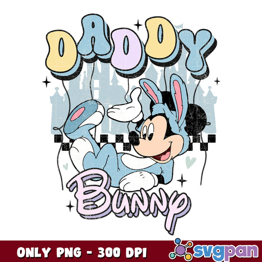 Mickey daddy bunny easter design png