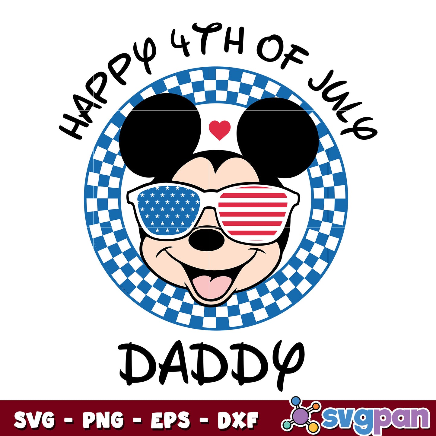 Mickey daddy happy 4th of july svg