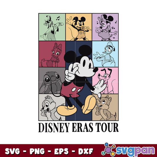 Mickey disney eras tour desidn svg, mickey and friends svg