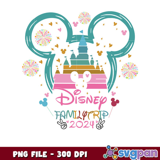 Mickey disney family trip 2024 png, disney cruise png,disney world png