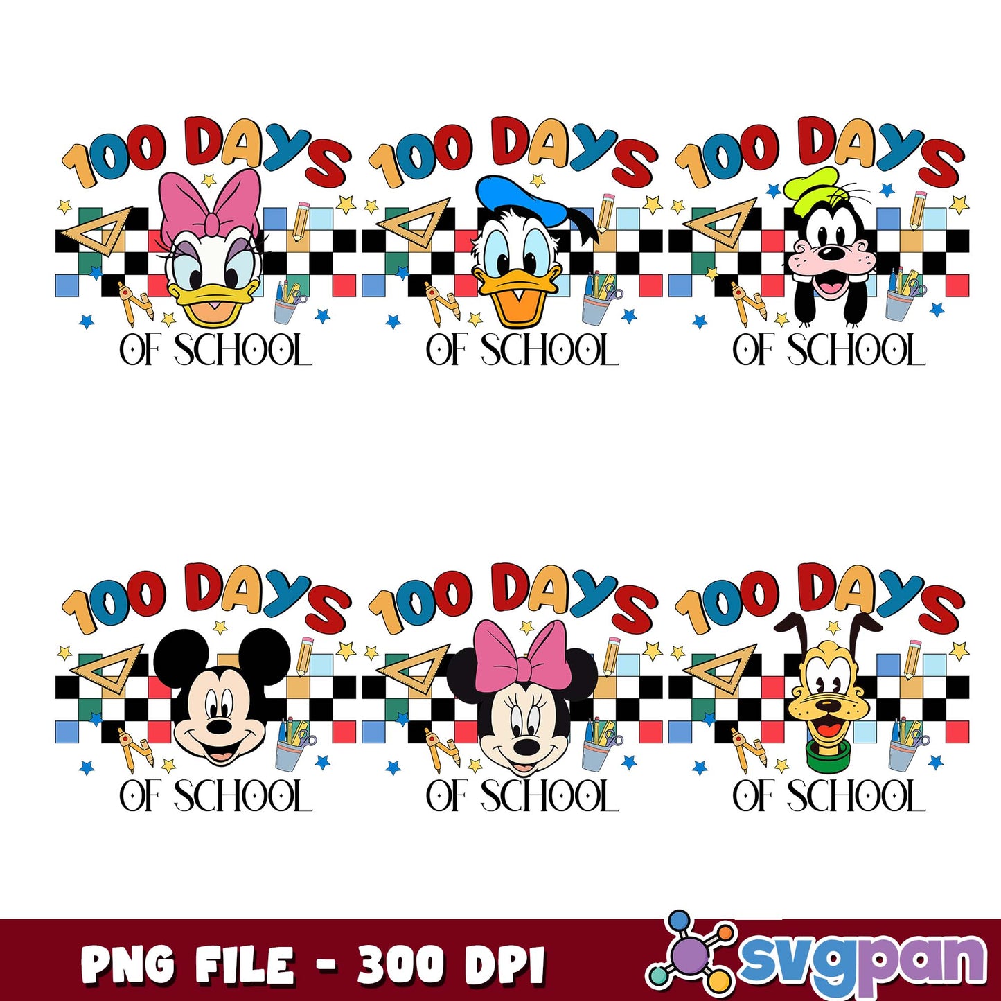 Mickey disney school png bundle