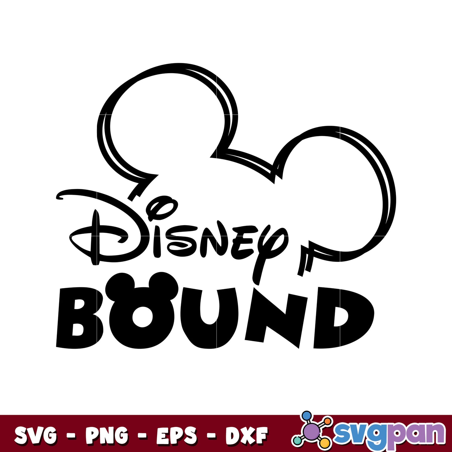 Mickey ears disney bound svg, disney mickey ears​ svg, mickey svg