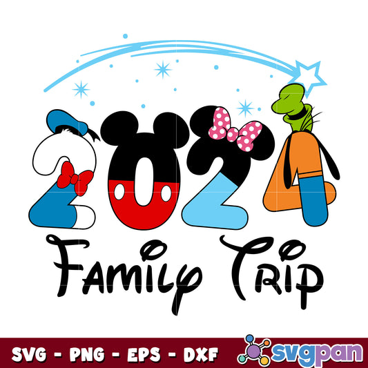 Mickey family trip 2024 svg