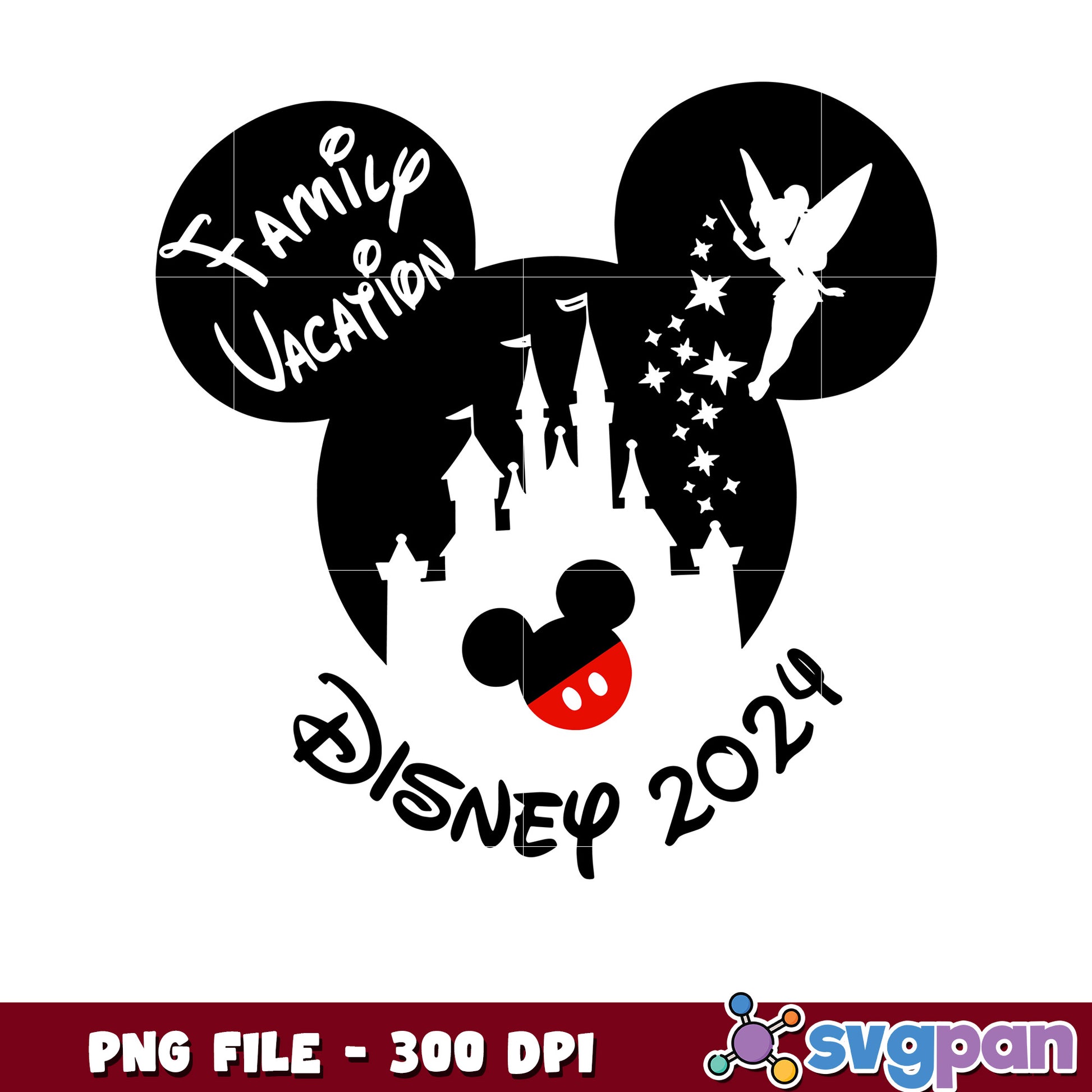 Mickey family vacation png, disney mickey mouse trip png, cute mickey travel design png