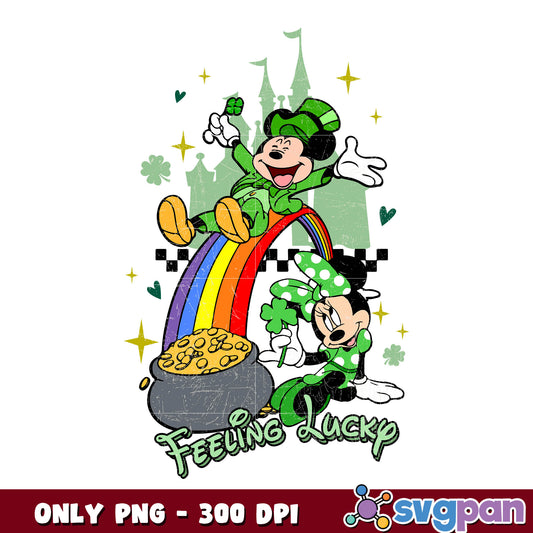 Mickey felling lucky patrick's day png