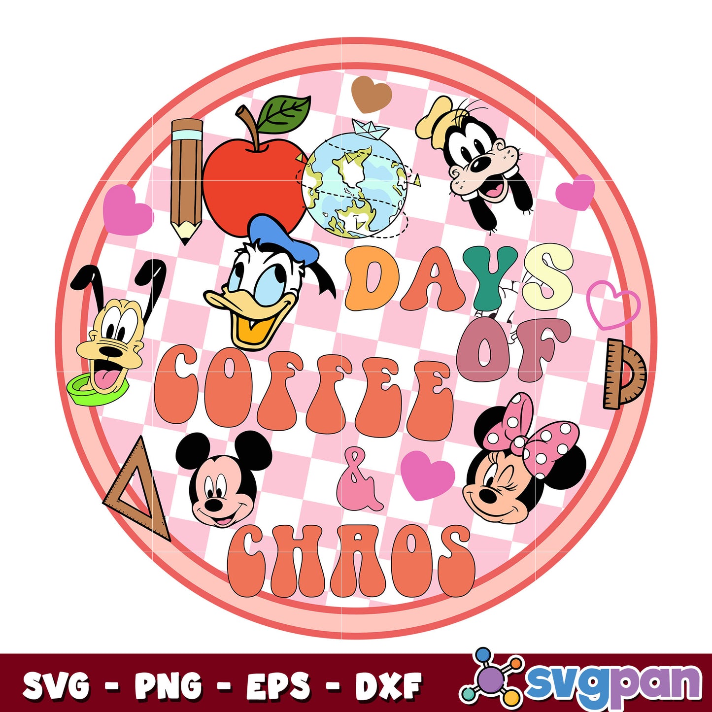 Mickey friends days of coffee and chaos svg