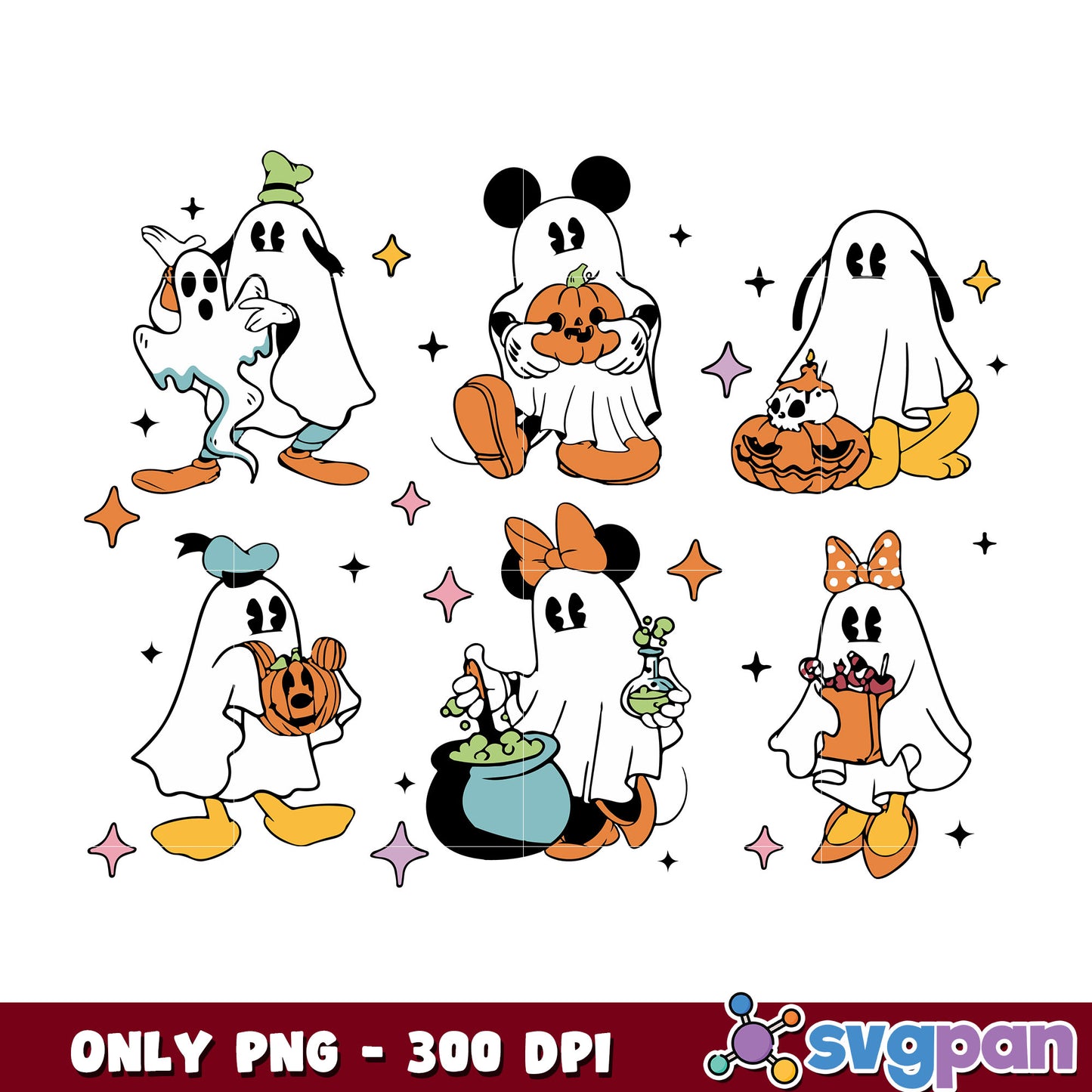 Mickey friends ghost png, mickey png, disney halloween png