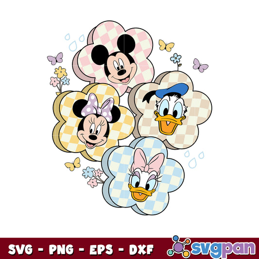 Mickey friends head flower svg, Mickey mouse and friends svg