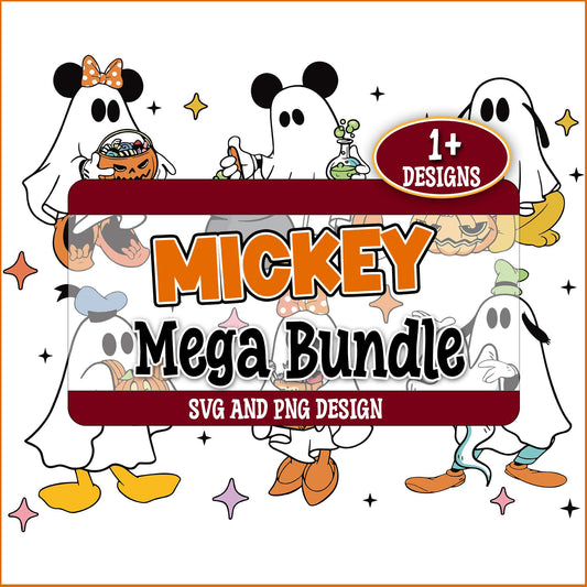Mickey ghost halloween svg bundle