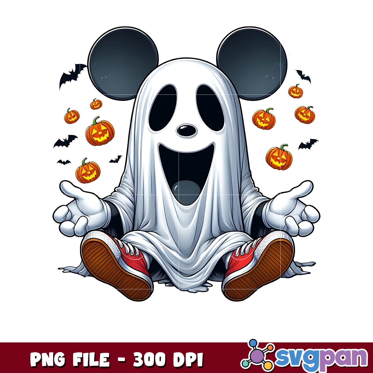 Mickey ghoul png, happy halloween png, halloween decor​ png