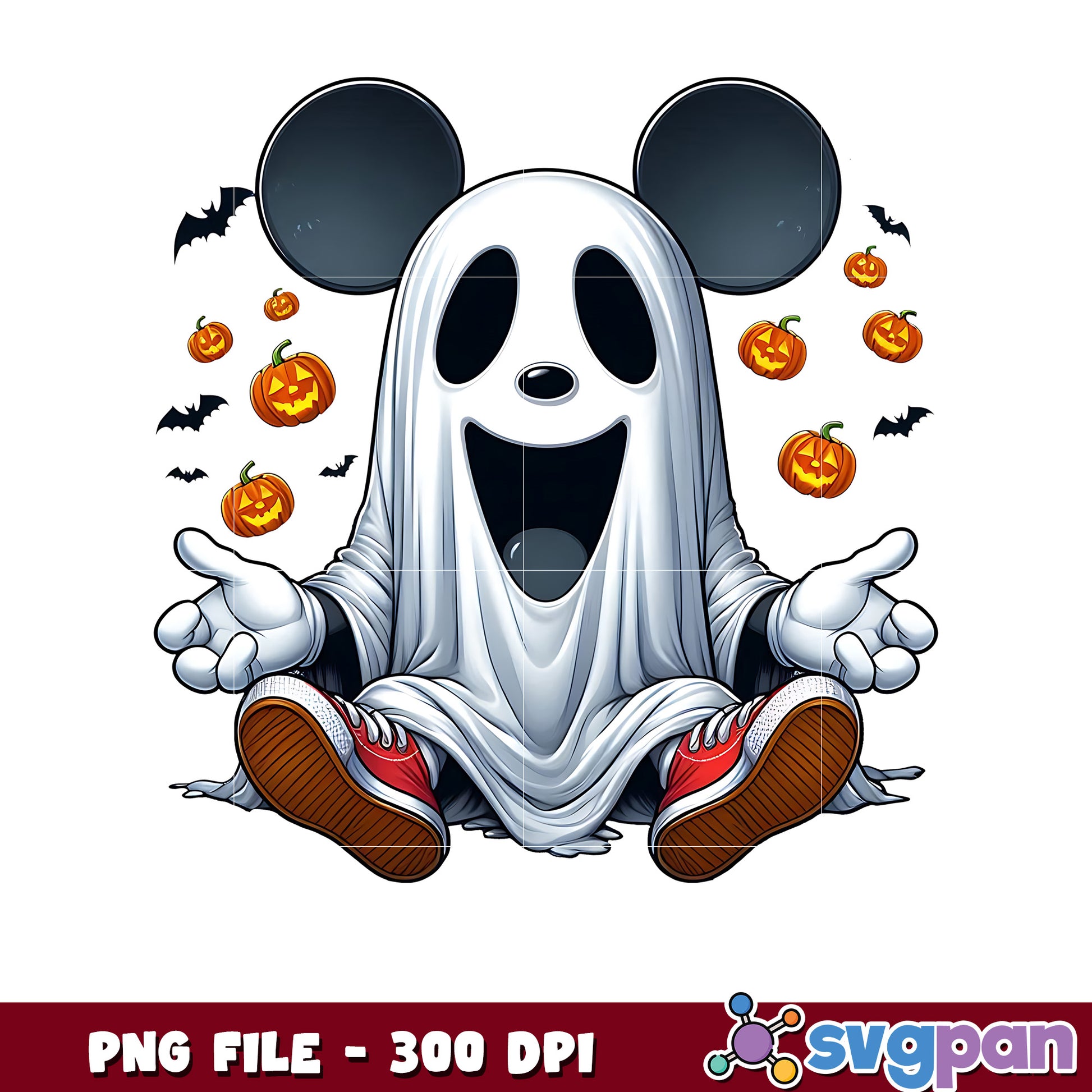 Mickey ghoul png, happy halloween png, halloween decor​ png